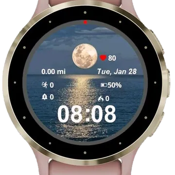 FULL MOON Garmin watch face preview