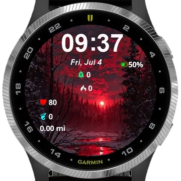 Full Moon Garmin watch face preview