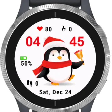 Funny Baby Penguin Garmin watch face preview