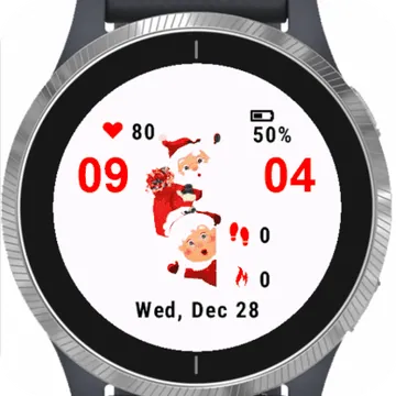 Funny Santa Garmin watch face preview