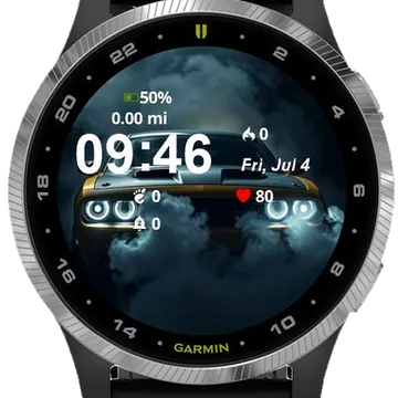 Fury Car Garmin watch face preview