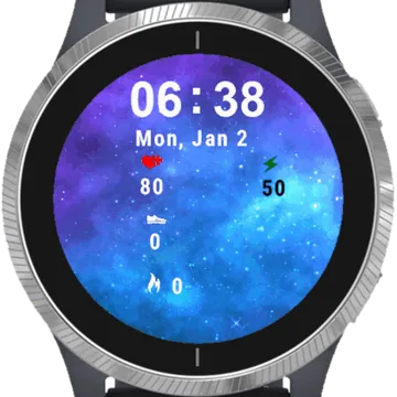 Galaxy Garmin watch face preview