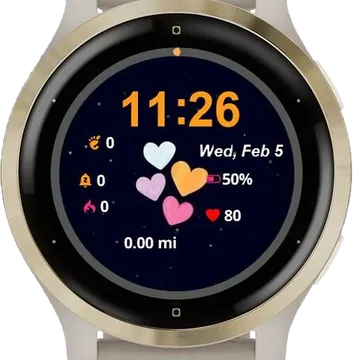 Galaxy of Love Garmin watch face preview