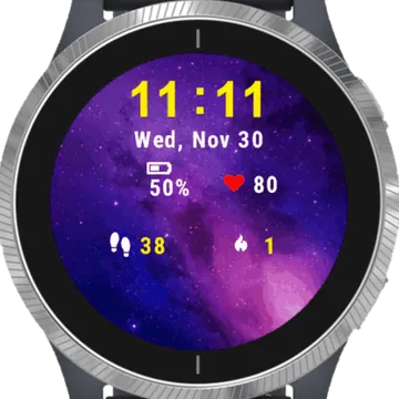 Galaxy Space Garmin watch face preview