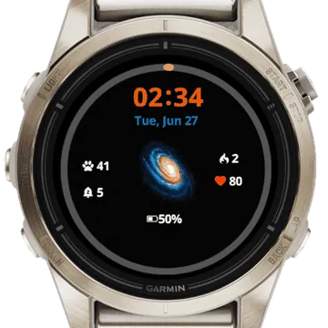 Galaxy Garmin watch face preview