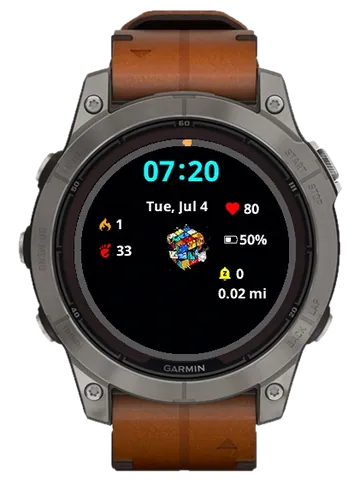 Game Cube Garmin watch face preview