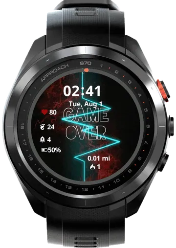 Game Over Garmin watch face preview
