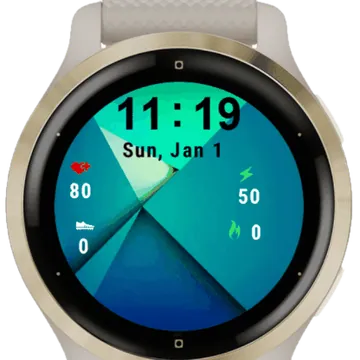 Geometric Background Garmin watch face preview