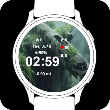 Ghost Airplane Garmin watch face preview