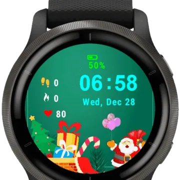 Gift and Ballons Garmin watch face preview