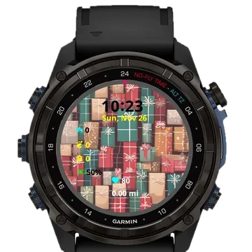 Gift Wrap Garmin watch face preview