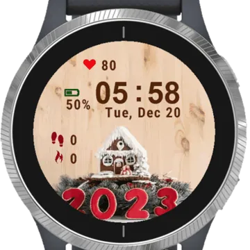 Gingerbread House 2023 Garmin watch face preview