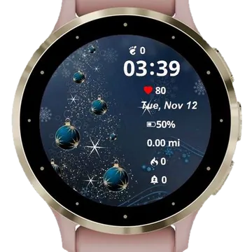 Globes Winter Garmin watch face preview