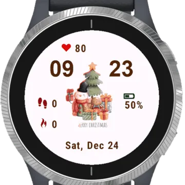 Gnom Christmas Winter Garmin watch face preview
