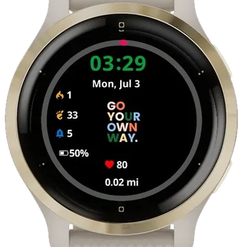 Go your Own Way 2 Garmin watch face preview