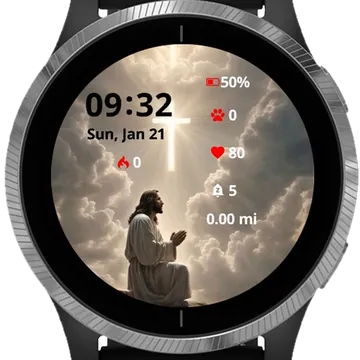 God Garmin watch face preview