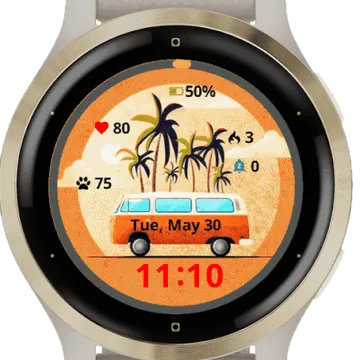 Going Holiday Garmin watch face preview
