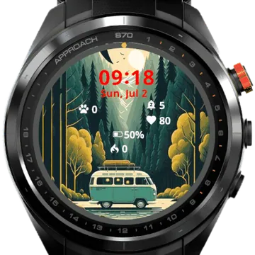 Going Holiday Garmin watch face preview