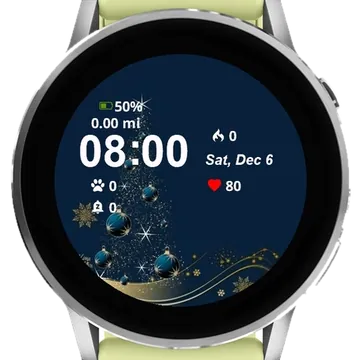 Gold Blue Balls Garmin watch face preview