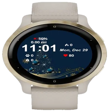 Gold Blue Balls Garmin watch face preview