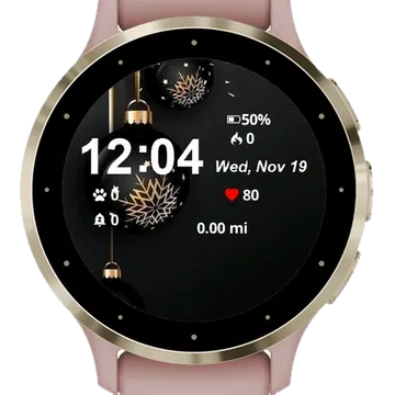 Gold Globe Garmin watch face preview