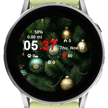 Gold Globe Garmin watch face preview