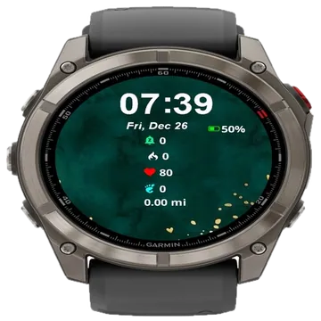 Gold Hearts Garmin watch face preview