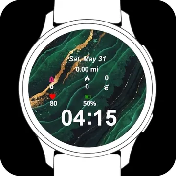 Gold Marble Garmin watch face preview