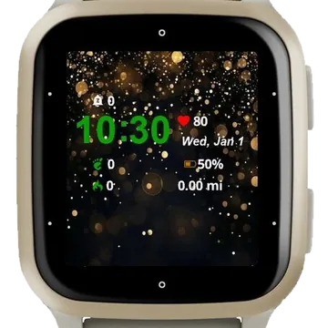 Golden Christmas Light Garmin watch face preview