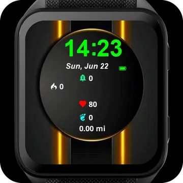 Golden Circuit Garmin watch face preview