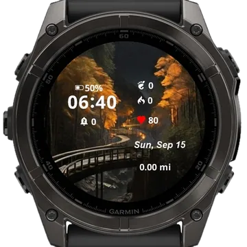Golden Forest Garmin watch face preview