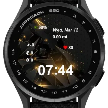 Golden Fragments Garmin watch face preview