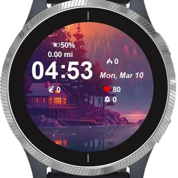 Golden Horizon Garmin watch face preview