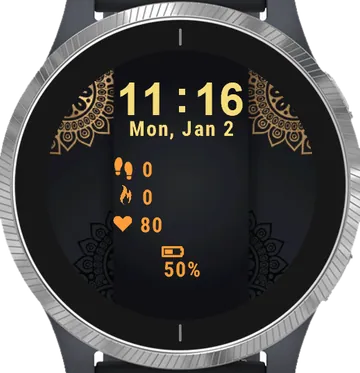 Golden Mandala Garmin watch face preview