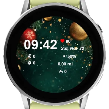 Golden Ornaments Garmin watch face preview