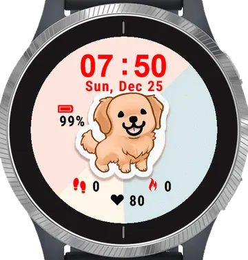 Golden Retriever Garmin watch face preview