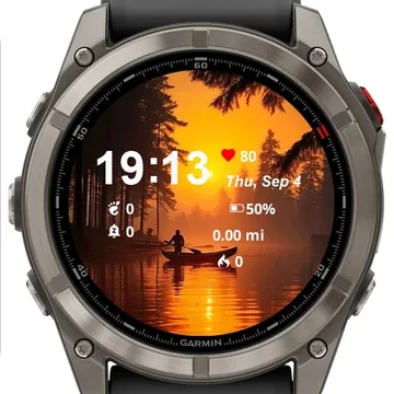 Golden Silence Garmin watch face preview
