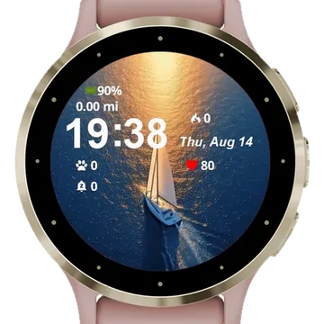 Golden Voyage Garmin watch face preview