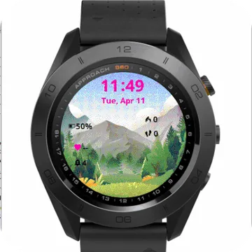 Gradient Mountain Garmin watch face preview