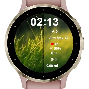 Grass Sunlight Garmin watch face preview