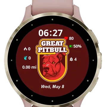 Great Pitbull Garmin watch face preview