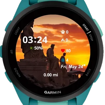 Greek Sunshine Garmin watch face preview