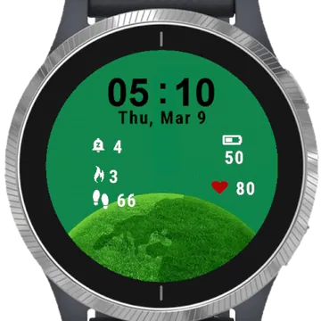 Green Garmin watch face preview