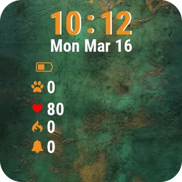 Green Brown Garmin watch face preview