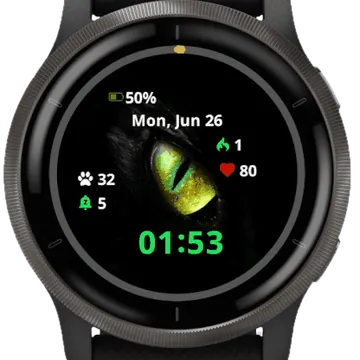 Green Eye Garmin watch face preview