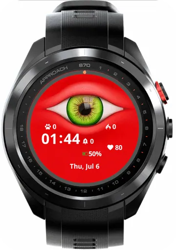 Green Eye Garmin watch face preview