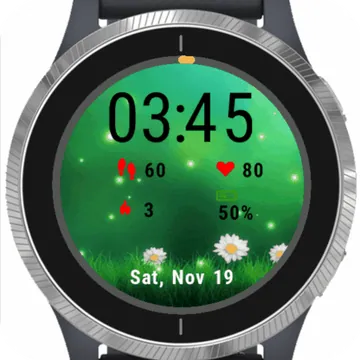 Green Nature Garmin watch face preview
