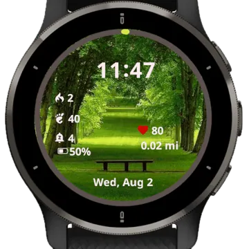 Green Park Garmin watch face preview