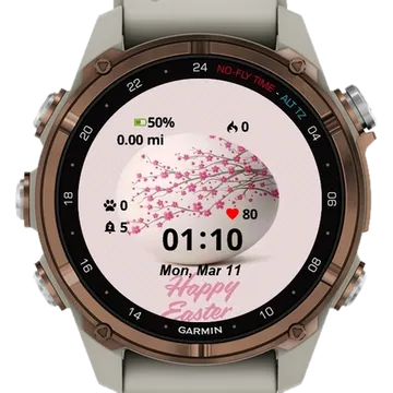 Green Pepper Eggs Garmin watch face preview