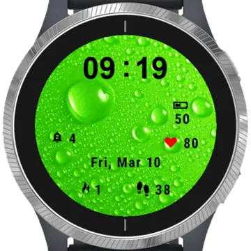 Green Garmin watch face preview